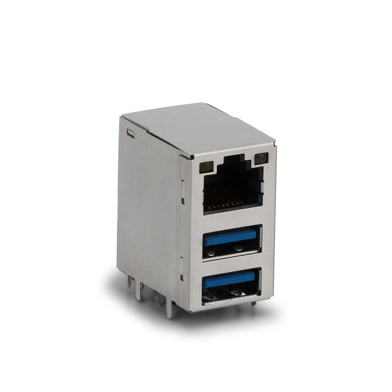 RJ45+USB3.0(filter),LED,Shield Case